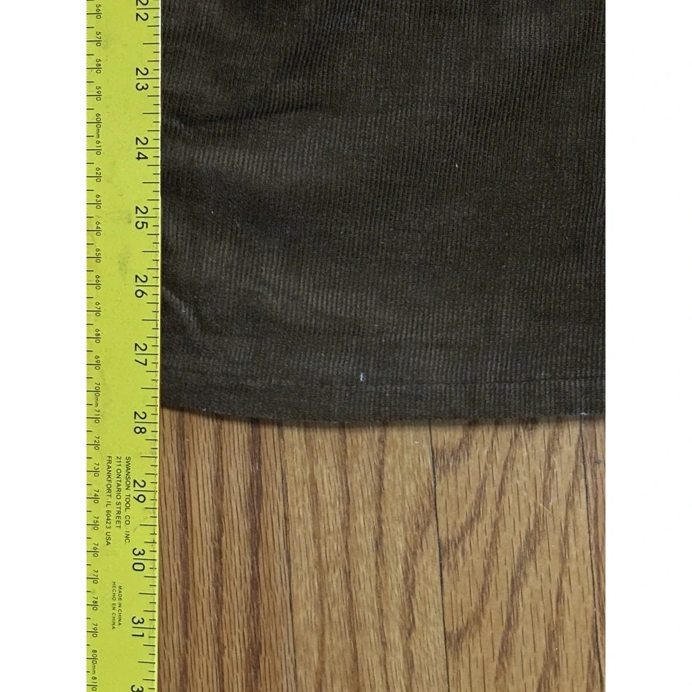 Vtg 70s Corduroy Big Bell Bottom Pants Flare DARK BROWN 31x30 Talon Zipper SEARS